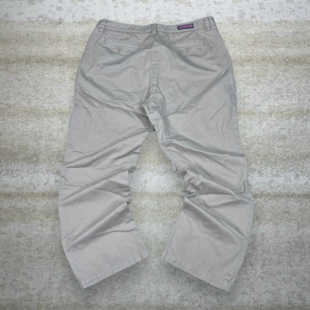 Vintage Y2K Vineyard Vines Khakis Pants 38x30 Straight Fit Light Tan Flat Front